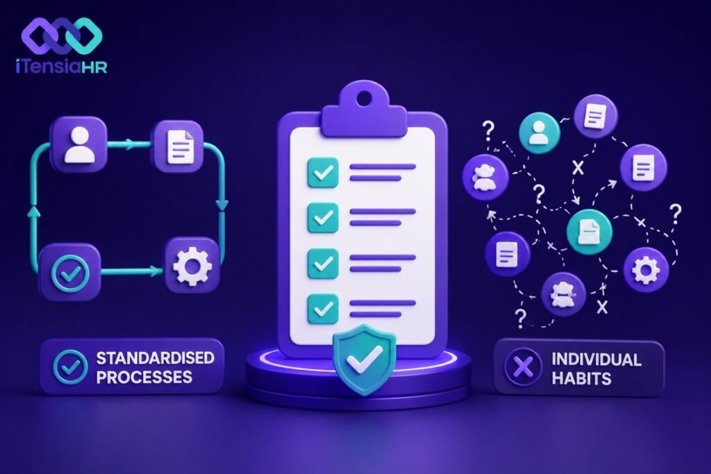 Documented, standardised HR processes ensure consistency regardless of which manager or team is involved